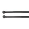Lot De 2 Tringles Voilage Extensibles Rondes (L60 à 80 Cm) Rona Noires