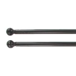 Lot De 2 Tringles Voilage Extensibles Rondes (L60 à 80 Cm) Rona Noires
