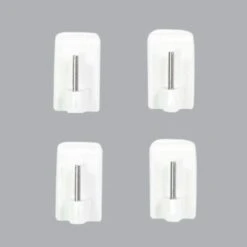 Lot De 4 Supports Adhésifs Spécial PVC Blanc -Eminza 15216 1611056993