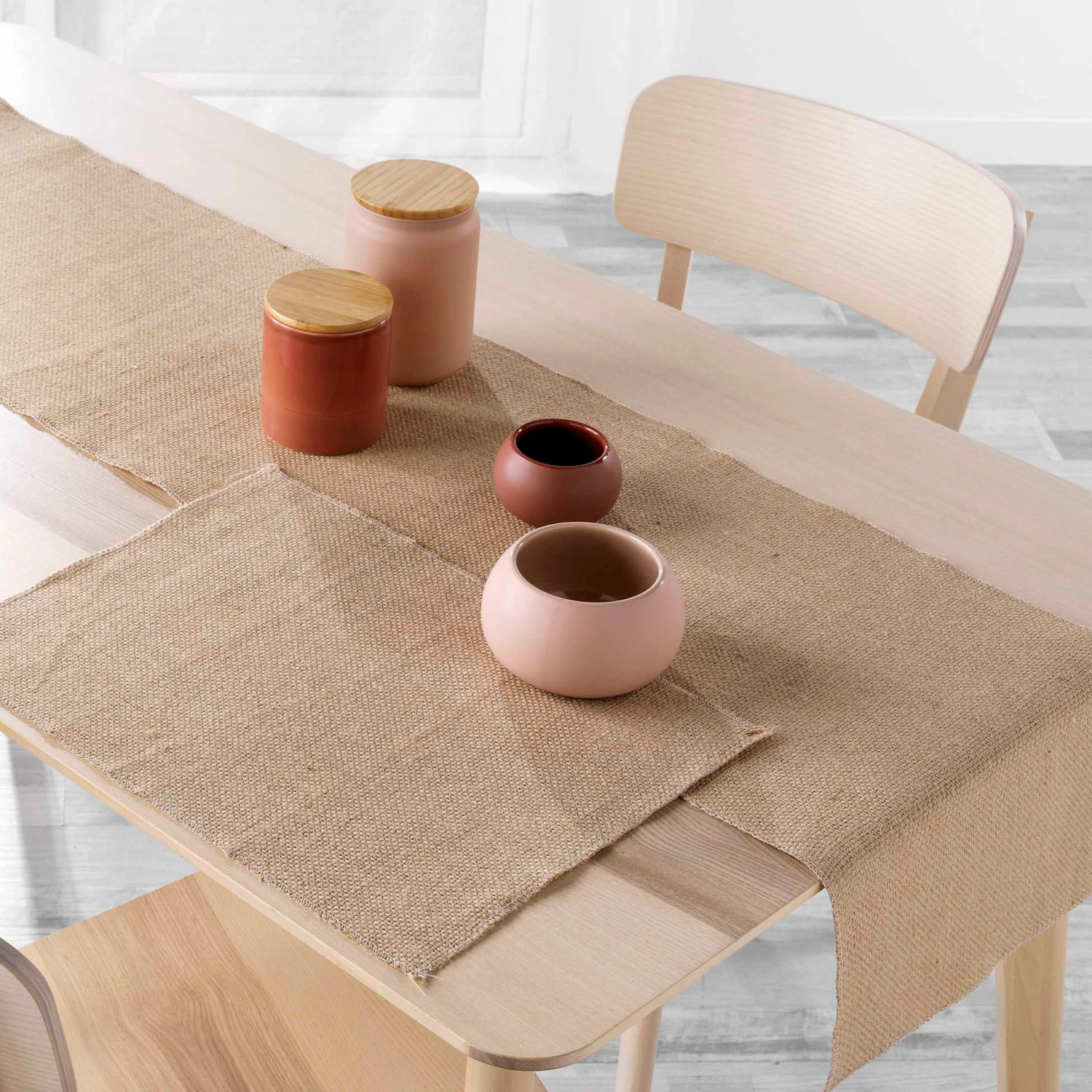 Lot de 2 sets de table jute Leny Beige Lot De 2 Sets De Table Jute Leny Beige -Eminza 2 sets de table 33 x 45 cm jute uni leny 114353 1643185601