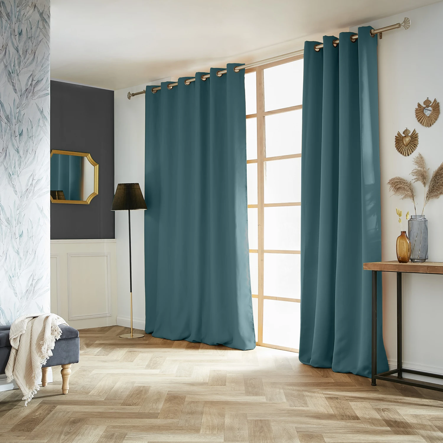 Rideau obscurcissant (180 x 260 cm) Dark Bleu canard Rideau Obscurcissant (180 X 260 Cm) Dark Bleu Canard -Eminza 2023 09 eminza dark 017 180x260 bleucanard