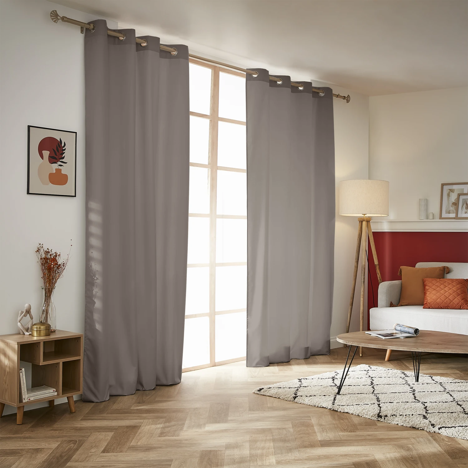 Rideau thermique (140 x 280 cm) Summit Taupe Rideau Thermique (140 X 280 Cm) Summit Taupe -Eminza 2023 09 eminza summit 326 140x240 ou 260cm taupe copie