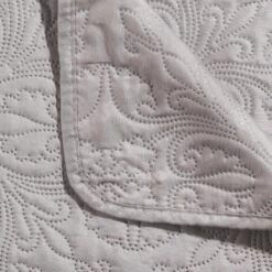 Boutis Et Taies D'oreiller (240 X 260 Cm) Arabesque Taupe -Eminza 29724 1592290817