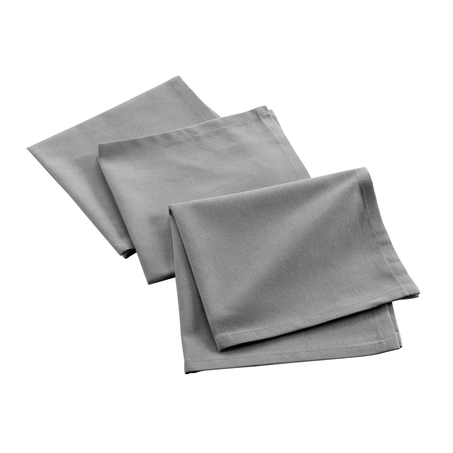 Lot de 3 serviettes coton recyclé (40 cm) Mistral Gris chiné Lot De 3 Serviettes Coton Recyclé (40 Cm) Mistral Gris Chiné -Eminza 3 serviettes de table 40 x 40 cm coton recycle uni mistral gris chine 114188 1643110684