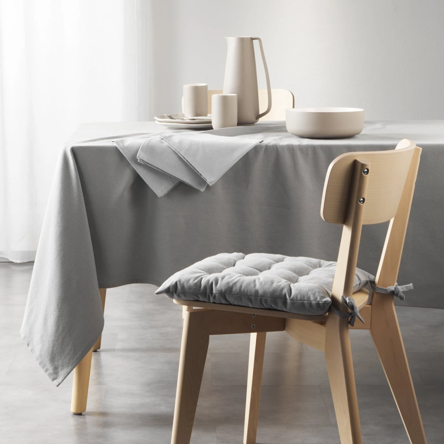 Lot de 3 serviettes coton recyclé (40 cm) Mistral Gris chiné Lot De 3 Serviettes Coton Recyclé (40 Cm) Mistral Gris Chiné -Eminza 3 serviettes de table 40 x 40 cm coton recycle uni mistral gris chine 114188 1643638515