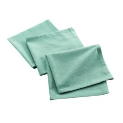 Lot De 3 Serviettes Coton Recyclé (40 Cm) Mistral Vert Menthe