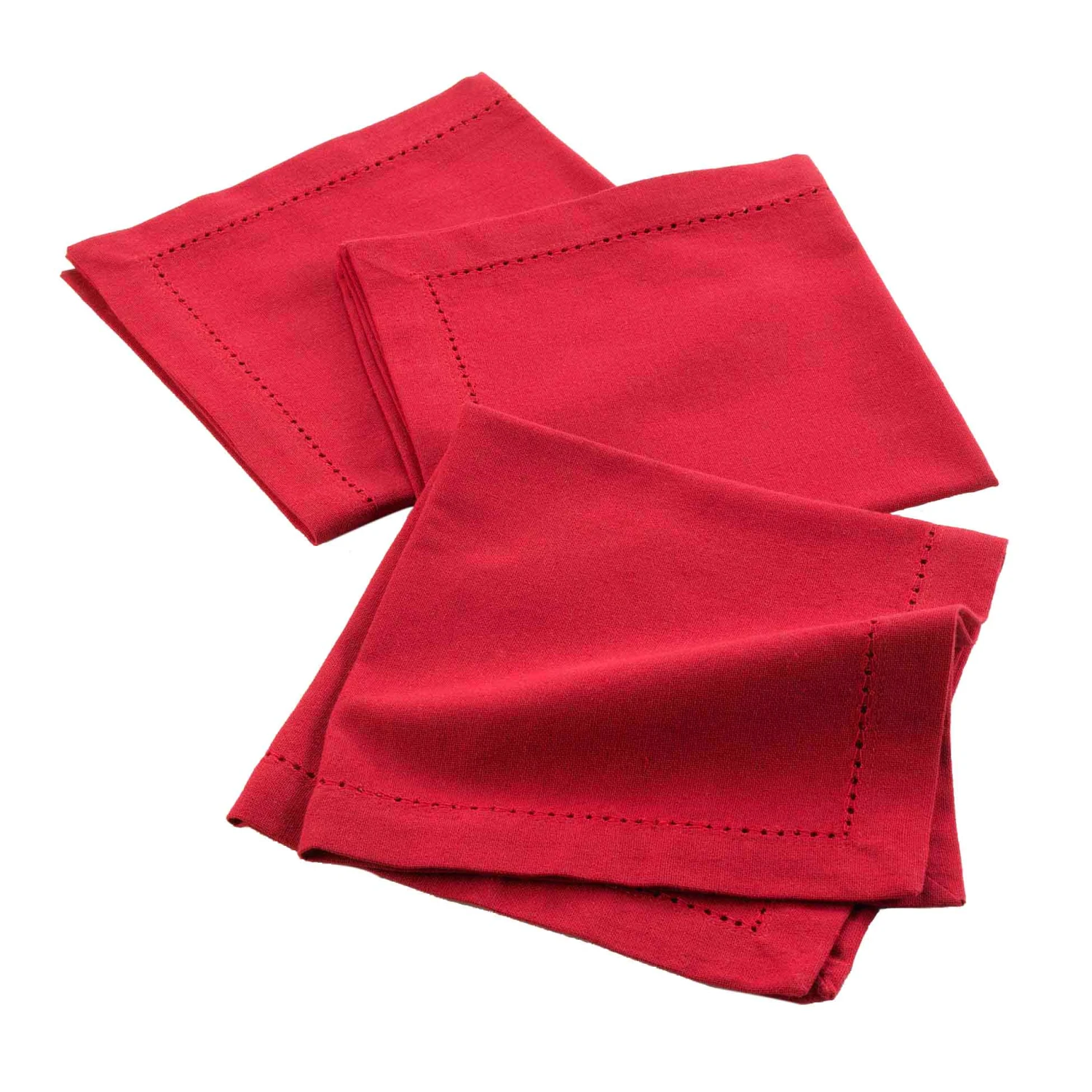 Lot de 3 serviettes (40 cm) Charline Rouges Lot De 3 Serviettes (40 Cm) Charline Rouges -Eminza 3 serviettes de table 40 x 40 cm coton uni charline rouge 118723 1656679061