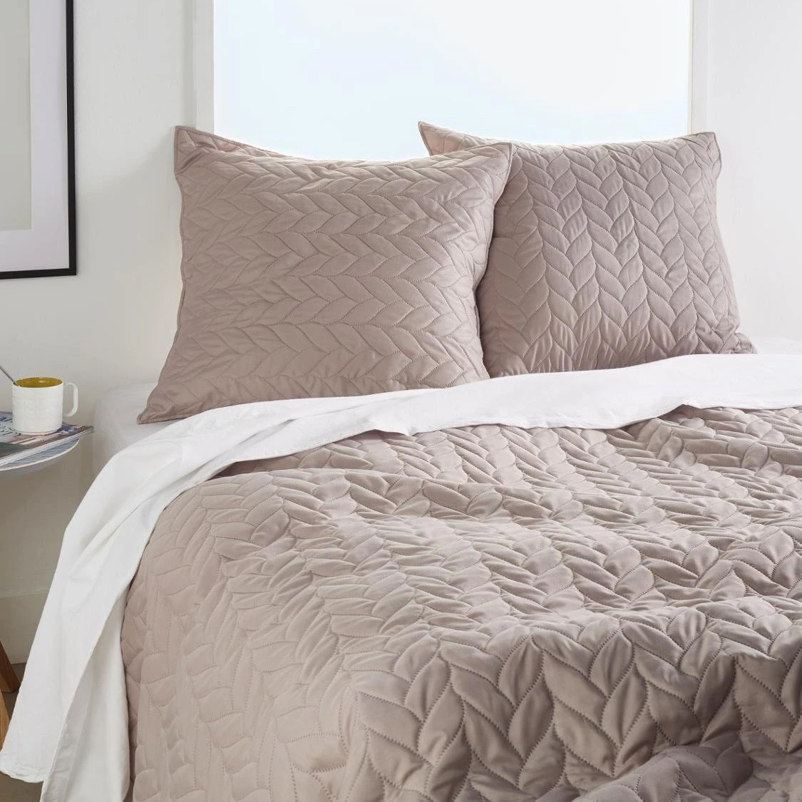 Couvre-lit et taies d'oreiller (240 x 260 cm) Tresse Lin Couvre-lit Et Taies D'oreiller (240 X 260 Cm) Tresse Lin -Eminza 63872 1603368255