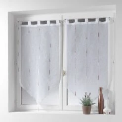 Paire De Voilages (45 X 90 Cm) Chenilla Taupe