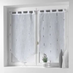 Paire De Voilages (90 X 160 Cm) Chenilla Gris