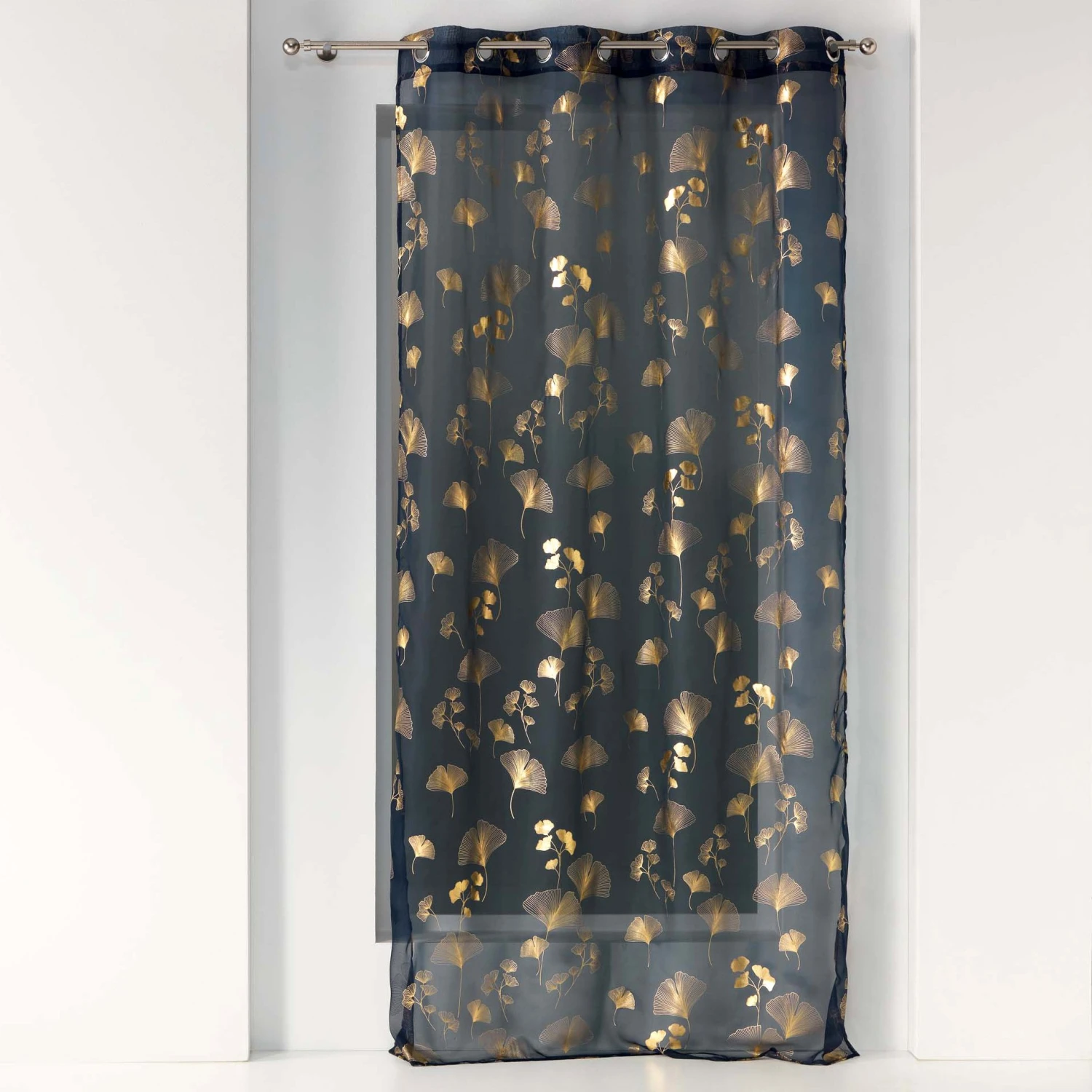 Voilage (140 x 240 cm) Bloomy Bleu marine Voilage (140 X 240 Cm) Bloomy Bleu Marine -Eminza 87359 1593678921