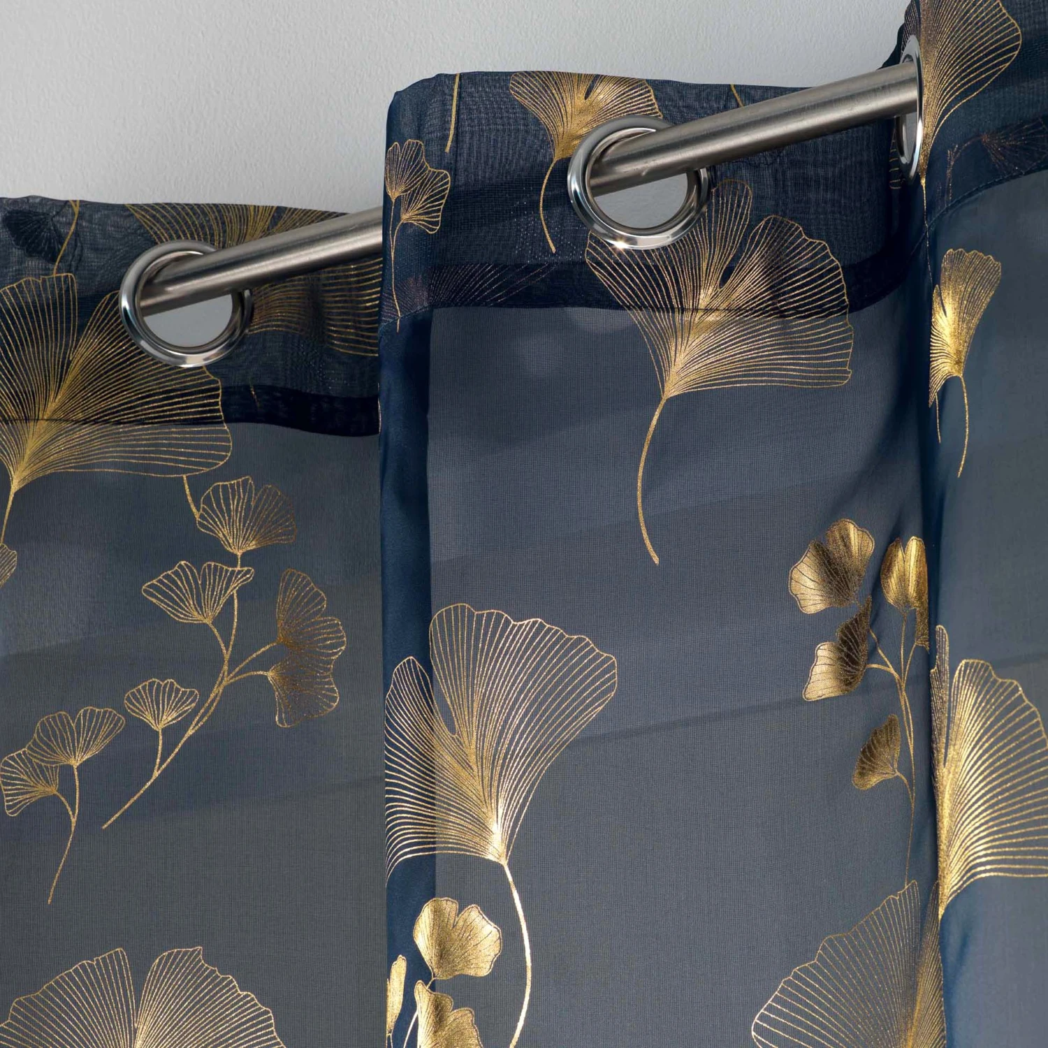 Voilage (140 x 240 cm) Bloomy Bleu marine Voilage (140 X 240 Cm) Bloomy Bleu Marine -Eminza 87359 1612955650