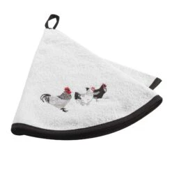 Essuie-main Rond Auberge Gris Anthracite