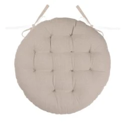 Coussin De Chaise Rond Duo Ecru 2 Coussin De Chaise Rond Duo Ecru -Eminza 88507 1596112949
