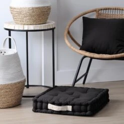 Coussin De Sol (45 Cm) Duo Noir