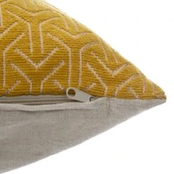 Housse De Coussin Carrée (40 Cm) Geo Jaune Ocre 2 Housse De Coussin Carrée (40 Cm) Geo Jaune Ocre -Eminza 89746 1597067297