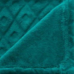 Plaid Doux (230 Cm) 3D Losange Bleu Canard -Eminza 90106 1596796286