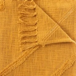Jeté De Canapé (180 Cm) Inca Jaune Ocre -Eminza 90184 1596787961