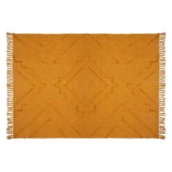 Jeté De Canapé (180 Cm) Inca Jaune Ocre -Eminza 90184 1596788055