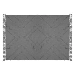 Jeté De Canapé (180 Cm) Inca Gris Foncé -Eminza 90190 1596787551