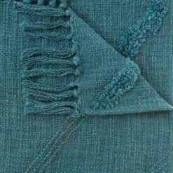 Jeté De Canapé (180 Cm) Inca Bleu Canard -Eminza 90193 1596787292