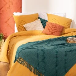 Jeté De Canapé (180 Cm) Inca Bleu Canard