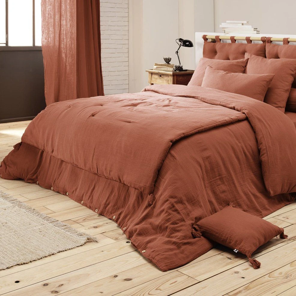 Tête de lit gaze de coton (80 cm) Gaïa Terracotta Tête De Lit Gaze De Coton (80 Cm) Gaïa Terracotta -Eminza 91537 1605603075