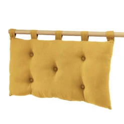 Tête De Lit Gaze De Coton (80 Cm) Gaïa Jaune Safran 2 Tête De Lit Gaze De Coton (80 Cm) Gaïa Jaune Safran -Eminza 91540 1603094206