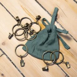 Rideau Gaze De Coton Ajustable (140 X Max 300 Cm) Gaïa Bleu Canard -Eminza 91732 1610356296