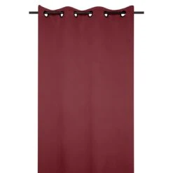Rideau Occultant (135 X H250 Cm) Notte Rouge Foncé -Eminza 93154 1609767493