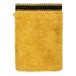 Lot De 2 Gants De Toilette Joia Jaune Ocre -Eminza 93755 1609858118
