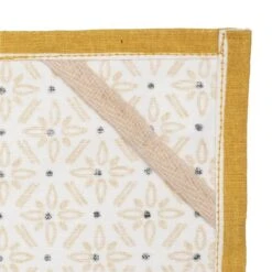 Lot De 3 Torchons Geom Jaune Ocre -Eminza 93824 1609921706