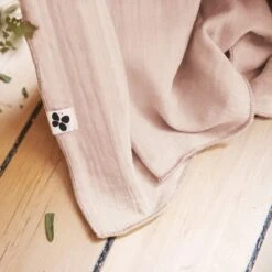 Rideau Gaze De Coton Ajustable (180 X Max 300 Cm) Gaïa Rose Poudré -Eminza 94777 1610710759