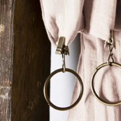 Rideau Gaze De Coton Ajustable (180 X Max 300 Cm) Gaïa Rose Poudré -Eminza 94777 1610711019