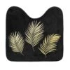 Tapis Contour WC Microfibre Orbella Noir Et Or