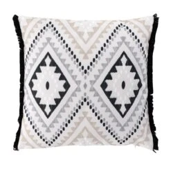 Housse De Coussin Carrée (40 Cm) Mongori Noire