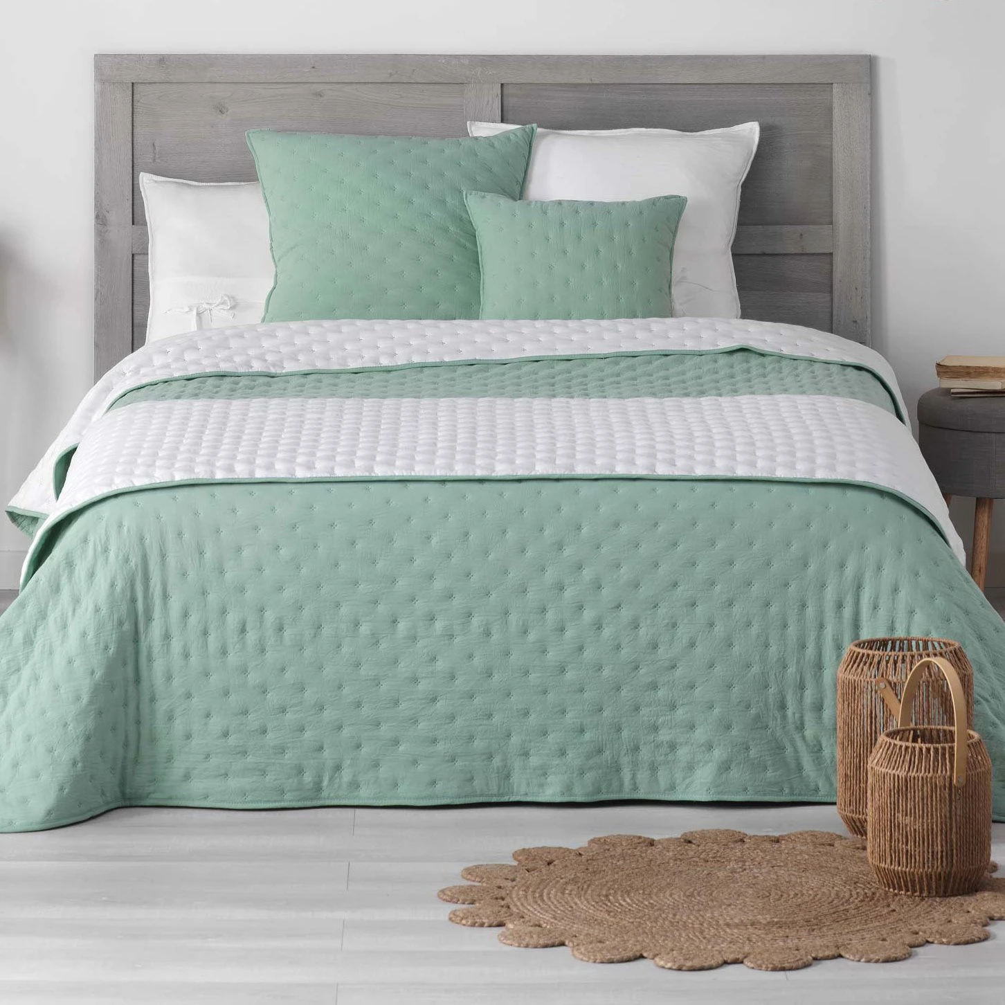 Couvre-lit (220 x 240 cm) Mellow Chic Vert menthe Couvre-lit (220 X 240 Cm) Mellow Chic Vert Menthe -Eminza 96265 1611305592