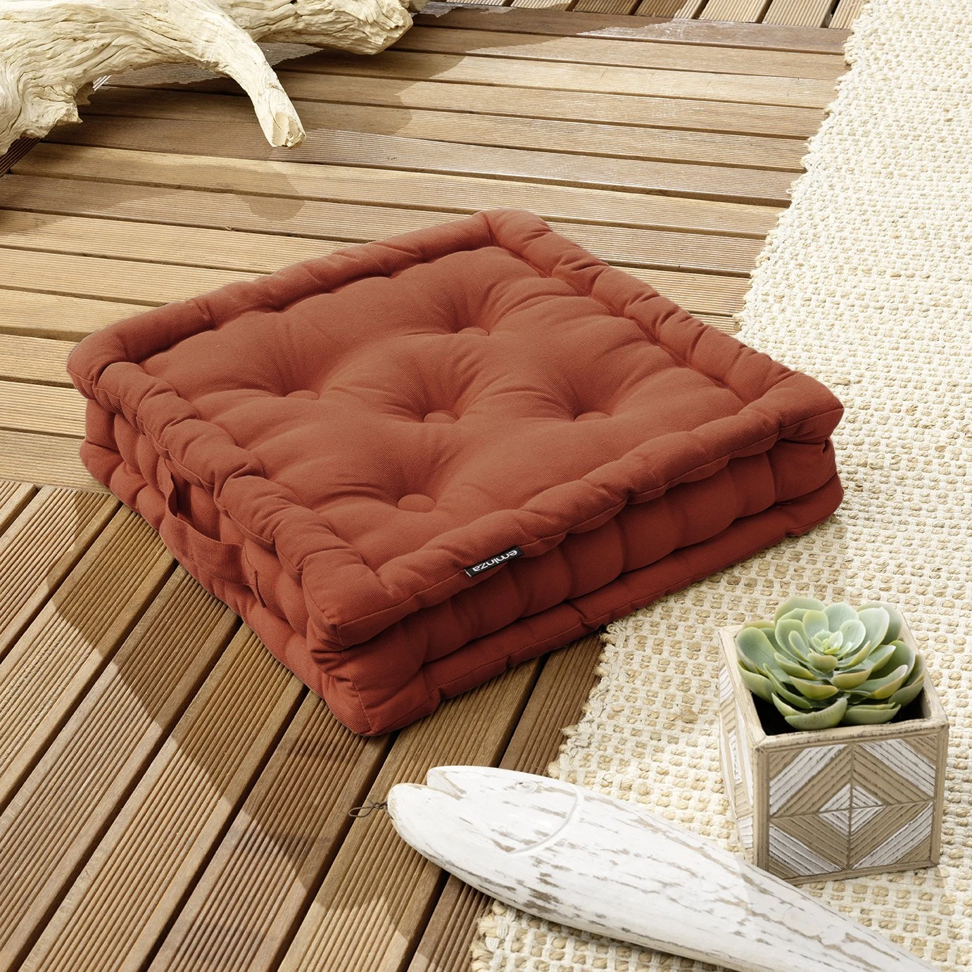 Coussin de sol (40 x H10 cm) Pixel Terracotta Coussin De Sol (40 X H10 Cm) Pixel Terracotta -Eminza 97273 1616507044