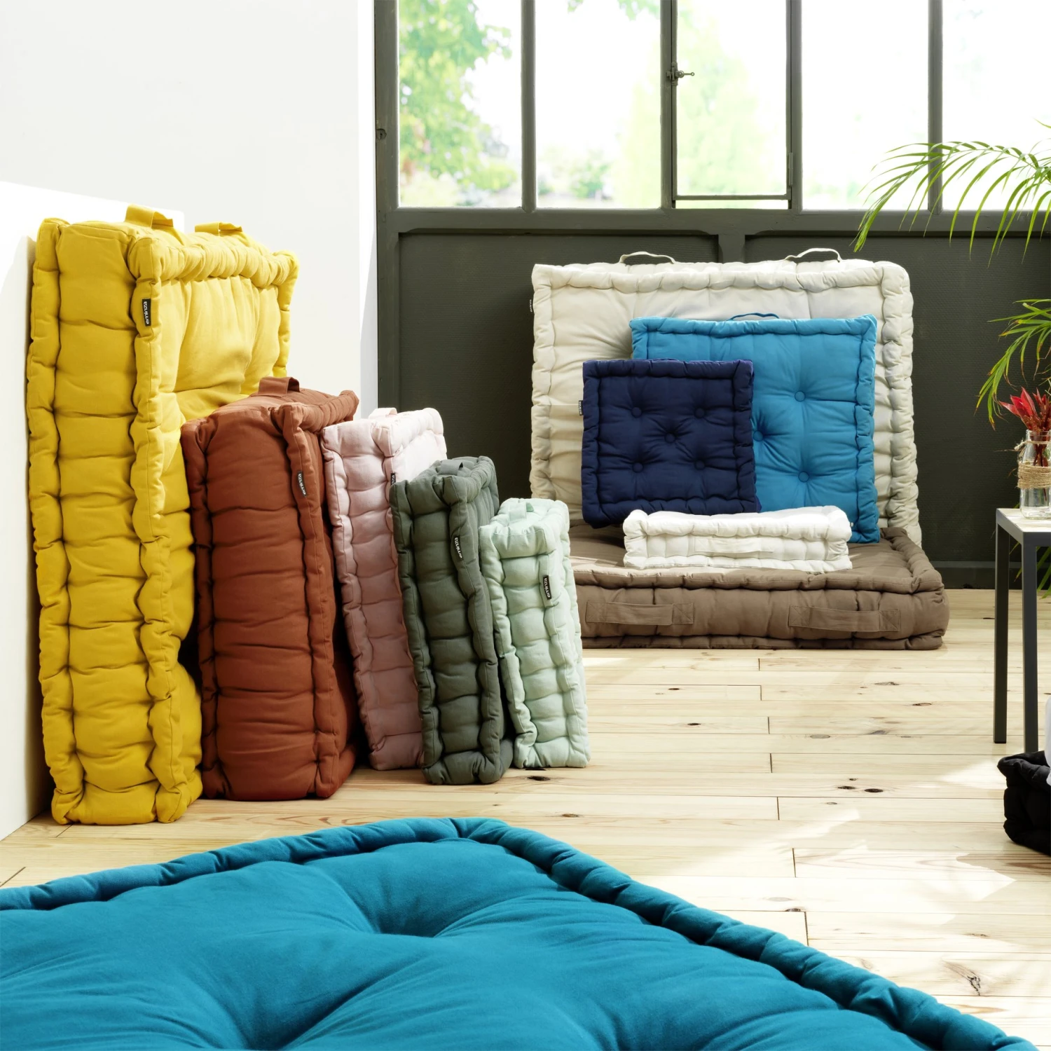 Coussin de sol (60 x H10 cm) Pixel Jaune moutarde Coussin De Sol (60 X H10 Cm) Pixel Jaune Moutarde -Eminza 97360 1617714692