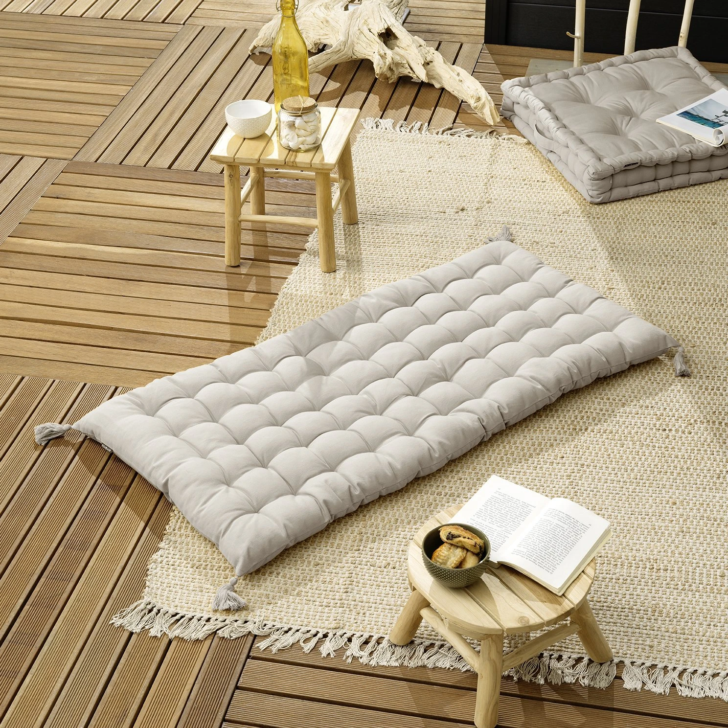 Matelas de sol (L120 cm) Pixel Beige grège Matelas De Sol (L120 Cm) Pixel Beige Grège -Eminza 97486 1618574878