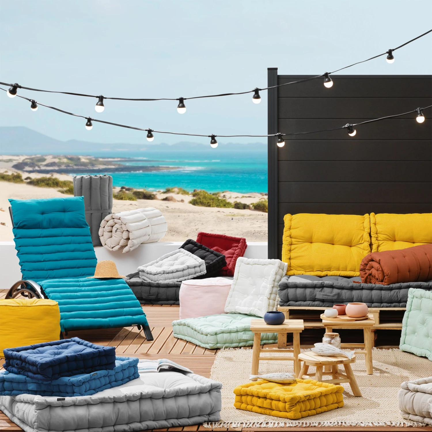 Matelas palette (L120 cm) Pixel Bleu turquoise Matelas Palette (L120 Cm) Pixel Bleu Turquoise -Eminza 97621 1617368005