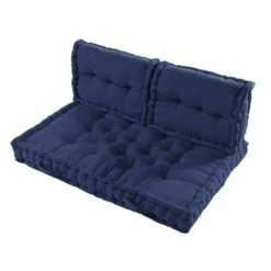 Kit Coussins Palette (L120 Cm) Pixel Bleu Marine -Eminza 97636 1617350356