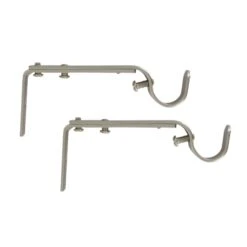 Lot De 2 Supports Tringles Extensibles (L110 - L150/ D20 Mm) Jim Gouttière Argent