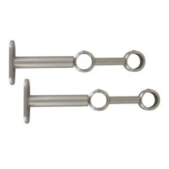 Lot De 2 Supports Tringles Doubles Extensibles (L150 - L195 / D20 Mm) Jim Argent