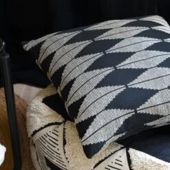 Coussin Carré (45 Cm) Alaia Noir