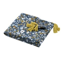 Plaid Coton (150 Cm) Apolline Bleu