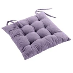Coussin De Chaise Coton Recyclé Mistral Violet Lilas