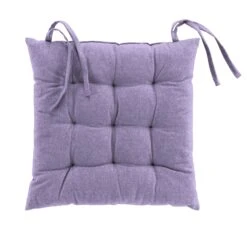 Coussin De Chaise Coton Recyclé Mistral Violet Lilas 4 Coussin De Chaise Coton Recyclé Mistral Violet Lilas -Eminza assise matelassee 40 x 40 cm coton recycle uni mistral lilas 114428 1643105786