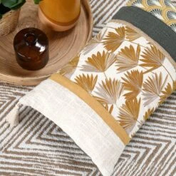 Coussin Rectangulaire (50 Cm) Bako Jaune Moutarde