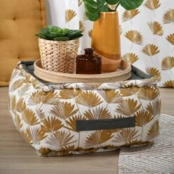 Coussin De Sol Grande Hauteur (40 X 30 Cm) Bako Jaune Moutarde